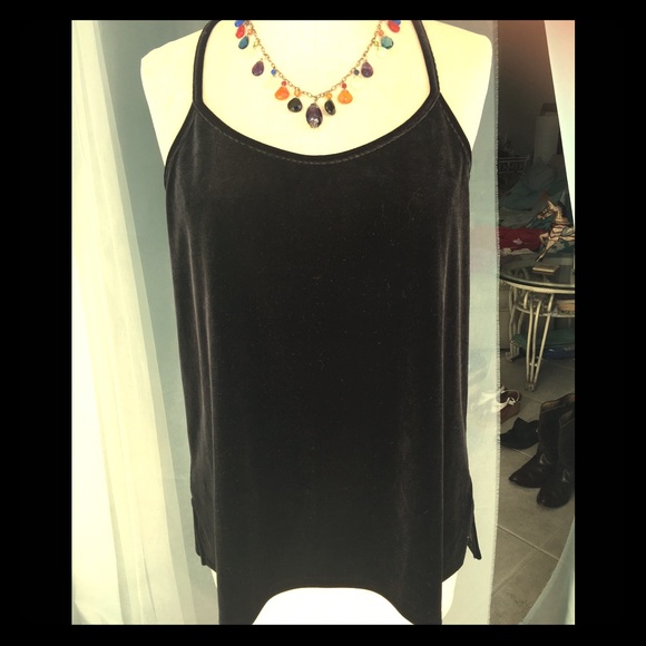 GAP Tops - GAP Black Velvet Racerback. Super sexy. NWT